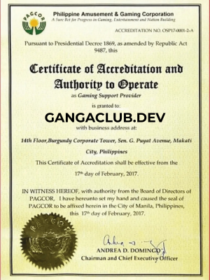 Certificate ganga club